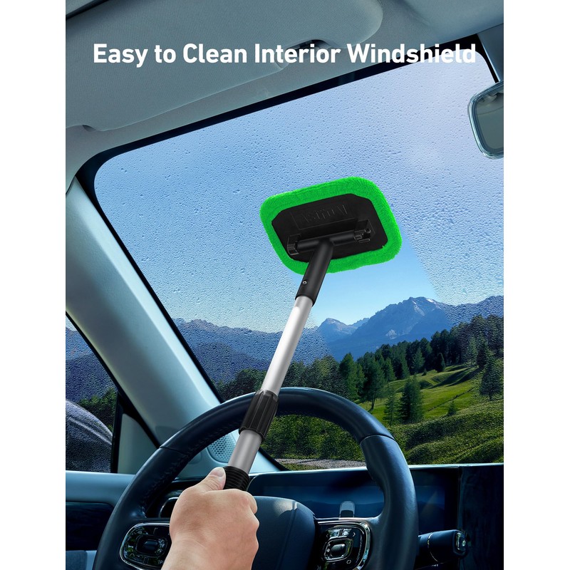 AstroAI Windshield Cleaner, Microfiber car Window Cleaner with 4 Reusable