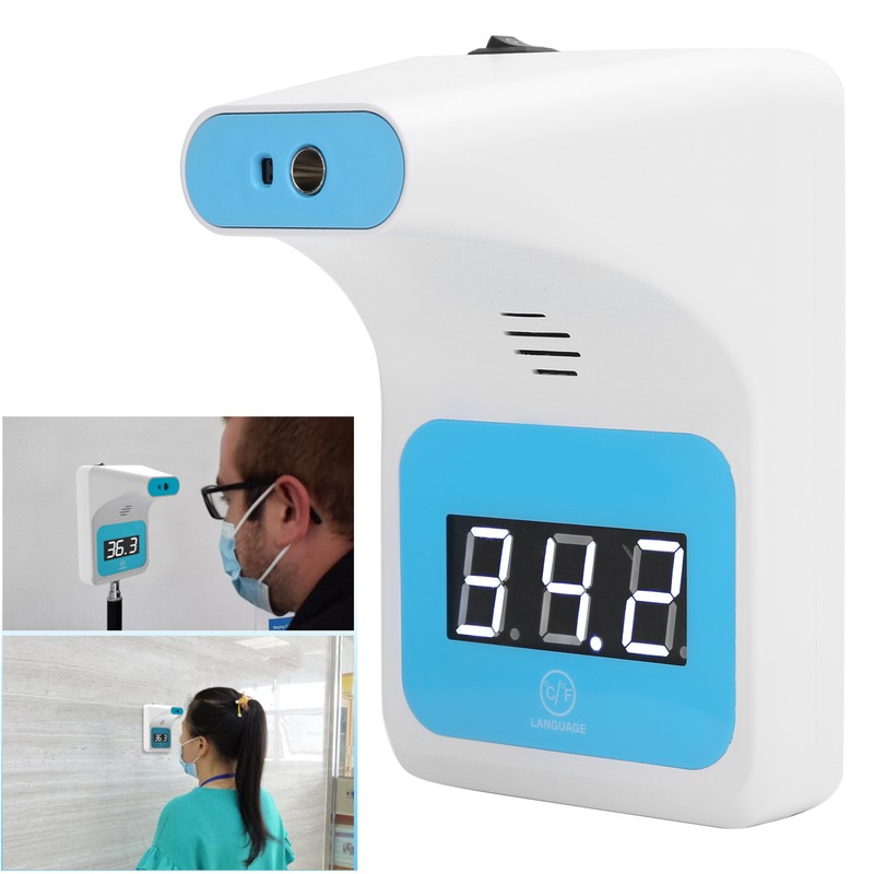 Wall Mounted Infrared Thermometer Non Contact Digital Forehead Human Body