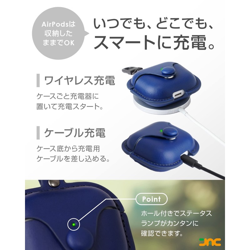 JAC Airpods PU Leather Case for 3rd Generation Stylish Front