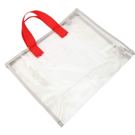 HERCHR Large Clear Beach Bag, Fashion PVC Tote Bag Waterproof Handbag for Women for Outdoor Gym Travel Shopping