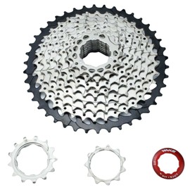 TRKIMAL Multiple Freewheel Bicycle Accessories 9/10/11 Speed Cassette 11-25T/11-28T/11-32T/11-36T/11-40T/11-42T/46T/50T Compatible with Mountain Bike, Road Bike, MTB, BMX