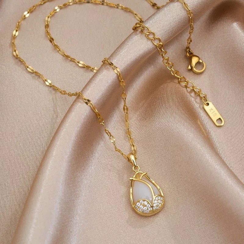 TENDER LIHOME Collar Y Aretes De Tulipán Flor Elegantes Para