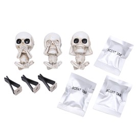 Car Air Freshener Skull Head Design Resin Material Easy Installation Sturdy Durable Car Smell Air Freshener