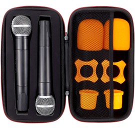 MAGICLULU Microphone Bag Electronic Pocket Organiser Microphone Storage Box DJ Cable Bag Cases and Bags for Wireless Microphones Microphone Case Microphone Box EVA Multifunctional