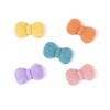100 Pieces Small Heart Star Flower Bowtie Round Shaped Plastic