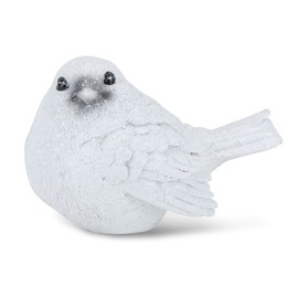 Snow Crusted Birds 4 x 2.5 inch Resin Stone Christmas Table Top Figurine