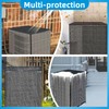 Qualward Full Mesh Central Air Conditioner Cover with Detachable Top,