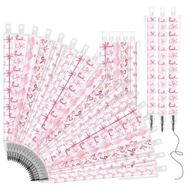 Sayglossy 36 Pcs Preppy Pink Coquette Bow Tie Pencils Preppy Girly Stuff 6 Styles Aesthetic Retractable Pencils Back to School Office Supplies Gift for Daughter Student Teacher Clas