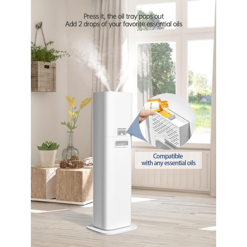 8L Smart Humidifiers for Bedroom Large Room, 2.1Gal Cool Mist