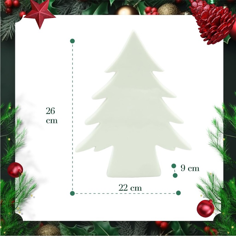 HEITMANN DECO Ceramic Christmas Tree Set of 3 White