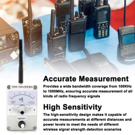 100KHz to 1GHz Bandwidth Field Strength Meter High Sensitivity Field Intensity Indicator with Built-in Automatic Damping Function