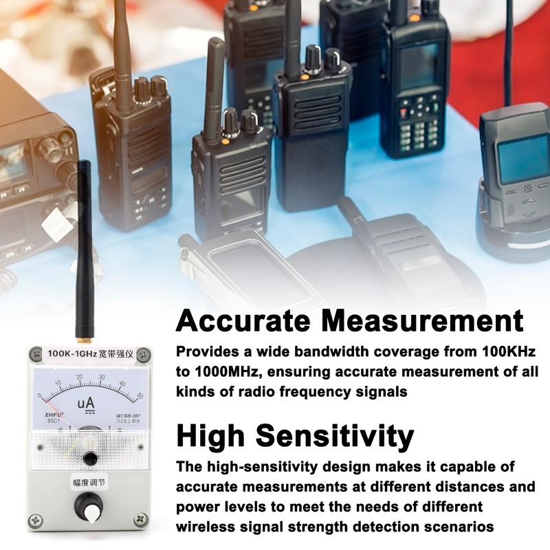 100KHz to 1GHz Bandwidth Field Strength Meter High Sensitivity Field