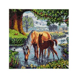 STC Stores/Craft Buddy 30cm x 30cm Framed Crystal Art Kit (Fell Ponies)