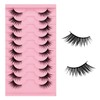 TORMEN False Eyelashes, 10 Pairs Half False Eyelashes, 3D Handmade
