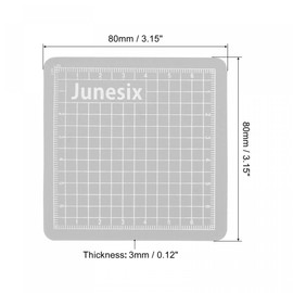 sourcing map 3.1 x 3.1 Inch Cutting Mats, 2 Pack Rotating Fabric Mat, Double-Sided, Mini for Crafters, DIY, Crafts, Creative Design, Sewing, Grey
