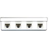 RiteAV - 4 Port Keystone Jack Surface Mount Box, White,