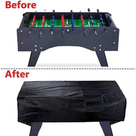 Resistant Foosball Table Cover,HUIOP Waterproof Foosball Table Cover Folding Soccer Table Cover Dustproof Cover Resistant Rectangular Furniture Protection Case Durable Oxford Billiard Soccer Table Cov