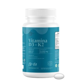 B-FIT B Vitamina D3  K2 - Suplemento con D3 Colecalciferol y K2 Menaquinona - Cpsulas con Aceite de Linaza y Girasol - Frmula sin Gluten ni Azcares - 