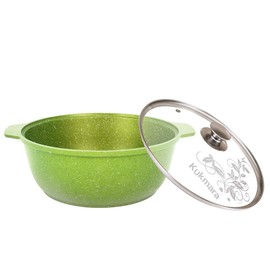 Cooking Pot Aluminum Lime Dutch Oven Pot with Lid 3.2-qt. (3 L) Cookware Kitchen Pot