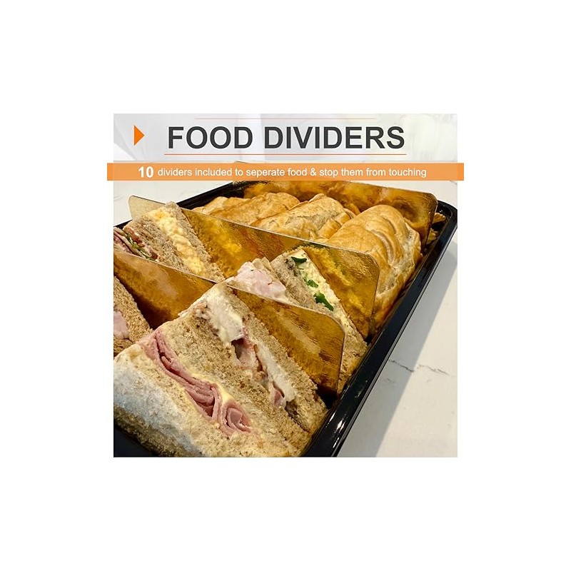 Kitchenella Sandwich Food Tray Dividers Pack of 10 - Food