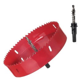 Utoolmart 6.89 inch Bi-Metal Hole Saw, 175mm Professional High Speed Steel Drill Bits Cutter, 25mm Opening Depth with 10mm Dia Triangular Handle, for Cutting Board Metal, Plastic, Fiberboard, Wood