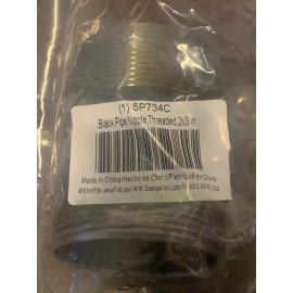 Grainger 5P734C Black Steel Pipe Nipple 2" x 3" Threaded
