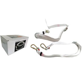 HUAWELL Safety Belt with Two Side Adjustable Lanyard,Cement Pole & Tree Climbing Construction Harness Protective Gear, Personal Protection Fall Arrest Kit (White)