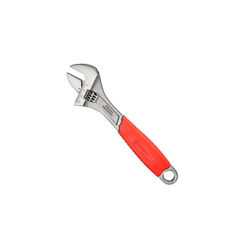 Connex COX550110 Adjustable Wrench with TPR Handle, Silver/Red, 250 mm