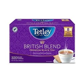Tetley British Blend Premium Black Tea 320 Tea Bags Rainforest Alliance Certi...