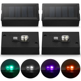 Weewooday 4 Pcs Solar Lamp Replacement Top 1.57 x 2.76 Inch Replacement Solar Panels with Light Replacement Solar Lamp for Outdoor Hanging Outside Garden Lanterns LED Lamp Decor