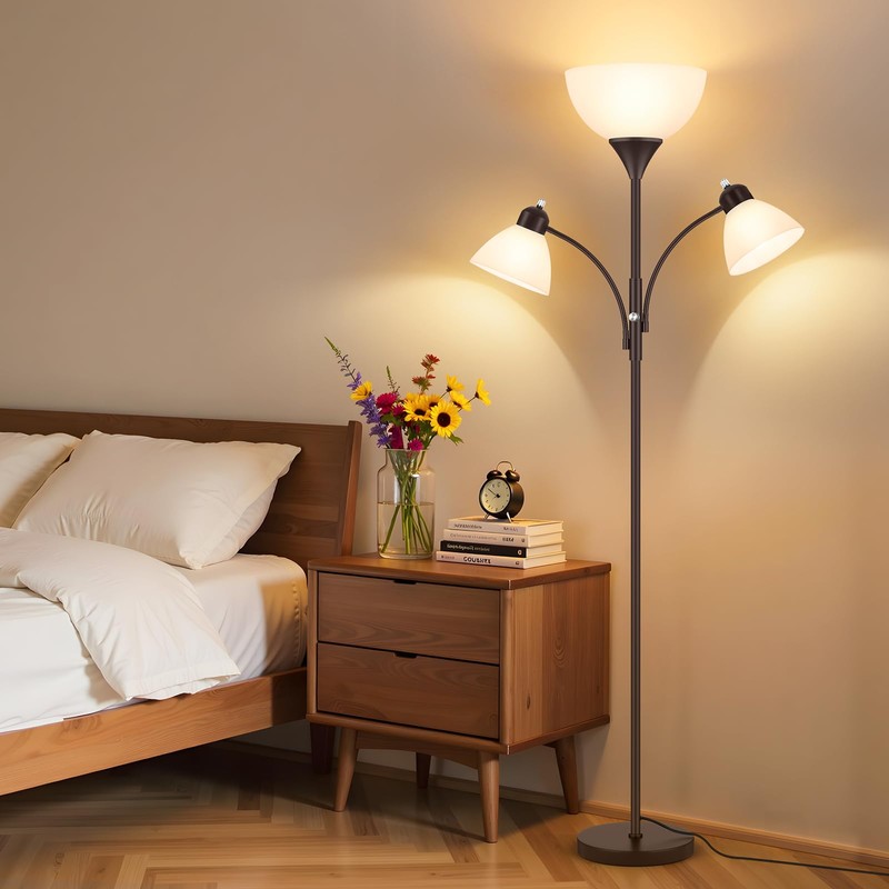 Coucrek Floor Lamp for Living Room,72" Dimmable Torchiere Lamp with