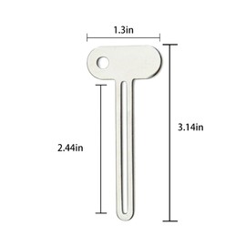 6Pcs Stainless Steel Toothpaste Squeezer, Tube Key Squeezers,Metal Tube Squeezer Key Toothpaste Roller Tube Wringer,Key Roller Dispenser Wringer Tools, for Paint, Cream, Cosmetic and Hair Dye (6)