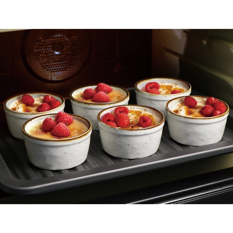 ONEMORE Ramekins 6 oz Oven Safe, Ceramic Souffle Dishes with