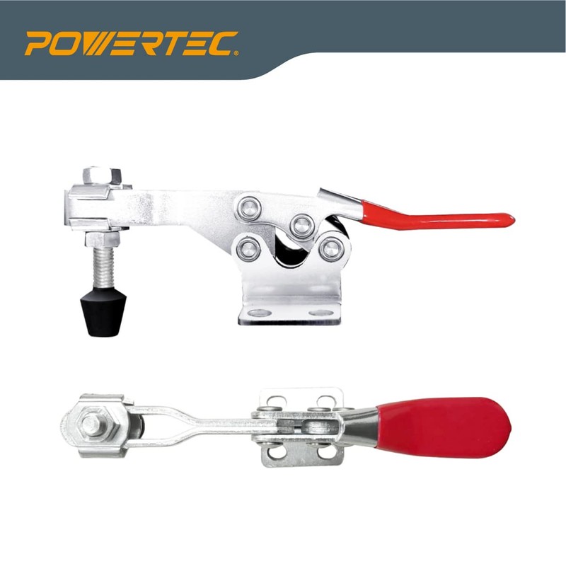 POWERTEC Toggle Clamp Set for T track, 500 lbs Holding