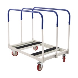 YIYIBYUS 1000 LB Panel Cart Dolly with Steel Frame, 24" W x 39" H, 5 inch Casters, Panel Bars and Handle Bars, Practical Platform Cart for Factory Warehouses, Garage, Basements, Workshop