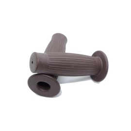 Beatus Tull Handle Grip Bike 0.9 inch (22.2 mm) 1 inch / 25 mm General Purpose Set Left and Right Barrel Shaped Retro (Brown, Φ22.2mm)