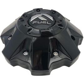 Fuel Wheels Gloss Black Center Cap (Qty 1) # 1002-48GB 5-6 Lug (1001-63 with Extension!) with Screws