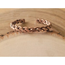 Pure Copper Bracelet Solid Heavy Twist Arthritis Pain Therapy Healing Cuff