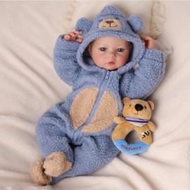 BABESIDE Realistic Reborn Baby Dolls Boy–18 Inch Lifelike Newborn Real Life Baby Dolls with Soft Weighted Cloth Body & Poseable Vinyl Limbs – Realistic Baby Doll with Toy & Gift Box for Kids Age 3 +