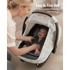 Blissful Diary Baby Car Seat Cover, Extra Large Mesh Window,