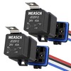 Weasch 2 Pack Waterproof Relay Kit, 24V 40A, 4 Pin