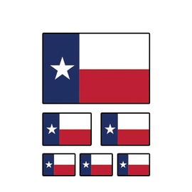 MAGNET 6 Pcs Assorted Texas Flag Of Tx Magnetic Vinyl Car Fridge Sticks to any Metal Surface 5"