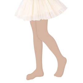 UTTPLL Stretchy Dance Tights Comfort Ballet Tights Kids Super Elasticity School Uniform Athletic Leggings For Girls Nude 1-3 Years