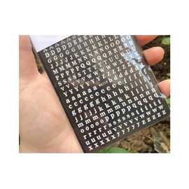 26 Letters Nail Decal Sticker English Latin Alphabet Uppercase Lowercase Wg719 White Nail Wraps Stickers Manicure Supplies for Women Nails Full Long Lasting Easy Apply and Remove