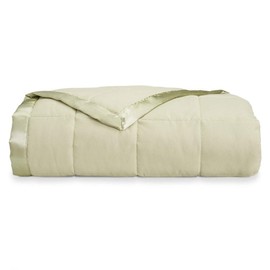 Luxurious 1pcs Casual Warm Cozy Soft Comfy Blanket for Bed | Durable Solid Color Box Stitched Quilted Plush Blanket King Size - Reversible Comfortable 75 Gsm Brushed Microfiber Sage Green Down Blanket