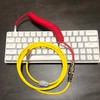 MICOMAKA Custom Double-Sleeved Mechanical Keyboard Cable, Handmade Coiled USB C