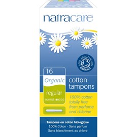 Natracare Regular Organic Cotton Tampons with Applicator, 16 Count (Pack of 1)