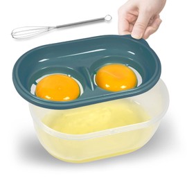 Egg White Separator with Egg Beater, Egg Separator Yolk White Separator Egg White Filter Storage Box Food Grade Level Kitchen Gadgets Egg Separator for Kitchen Cooking Kitchen Gadgets