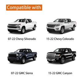 Hooke Road Truck Bed Cargo Anclajes de amarre 4 piezas de anillos en D para Chevy Silverado 1500 2500HD 3500HD, 2007-2022 GMC Sierra 1500 2500HD 3500HD, 2015-2022 Chevy Colorado, 2015-2022 GMC CC.