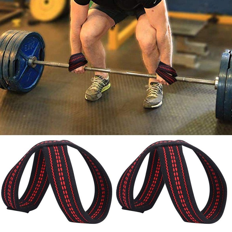 VGEBY Weight Lifting Straps Soft Nylon Figure 8 Gym Training